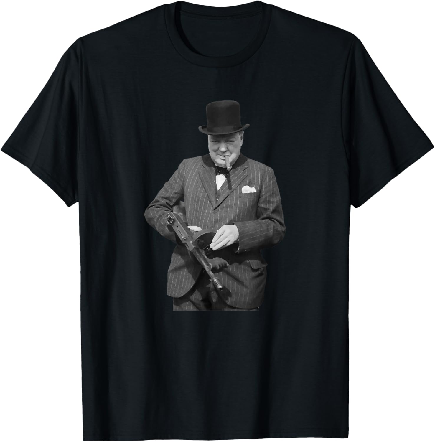 Sir Winston Churchill Tommy Gun Patriot