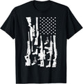 Hunting Guns Usa Flag T Shirt Deer Elk Hunters Women Men