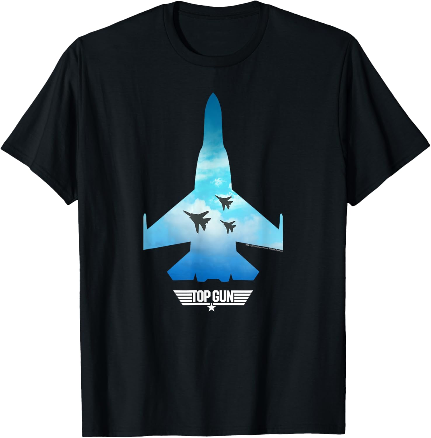Top Gun Fighter Jet Silhouette In Sky Action Movie
