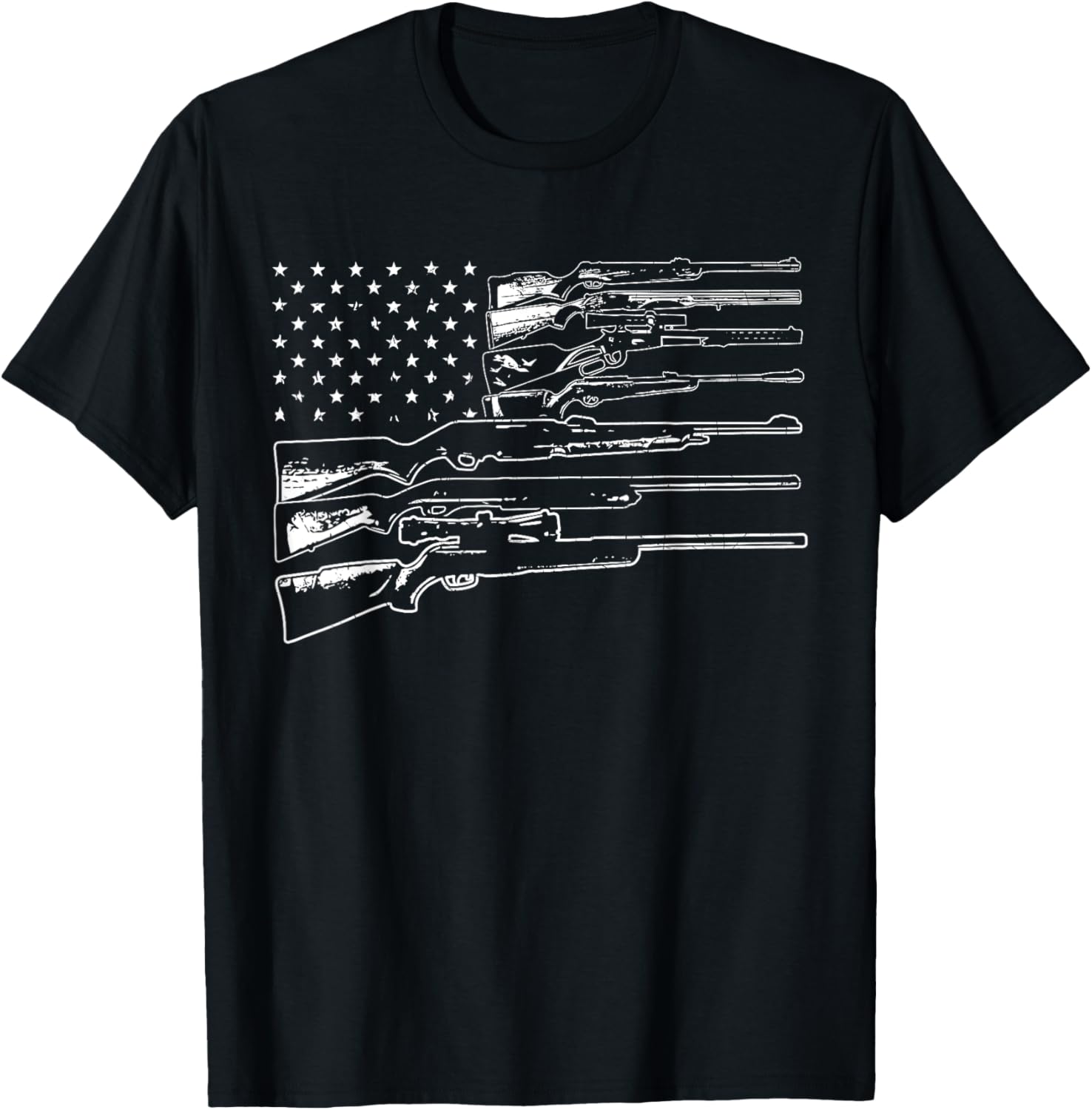 Usa Hunting Rifle Guns Flag Hunter