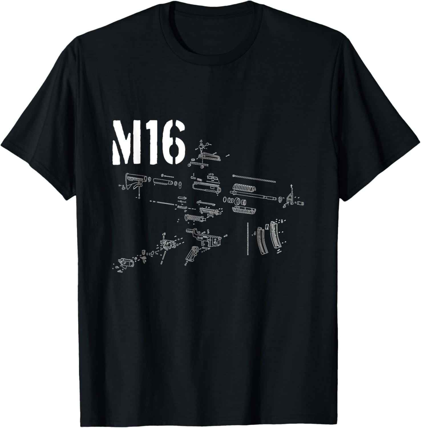 M16 Gun Parts Diagram Schematic 5 56 Cal Military Gun M16