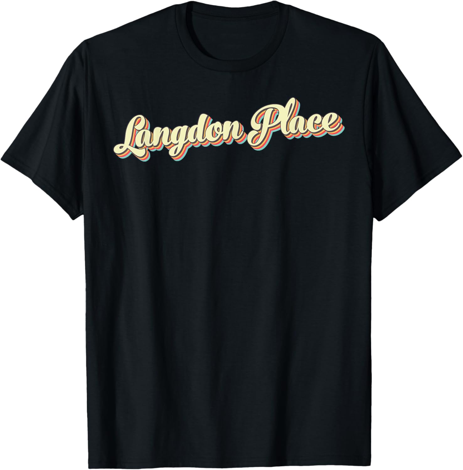 Langdon Place TShirt Retro Art Baseball Font Vintage