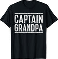 Captain Grandpa Men Fathers Day Boating