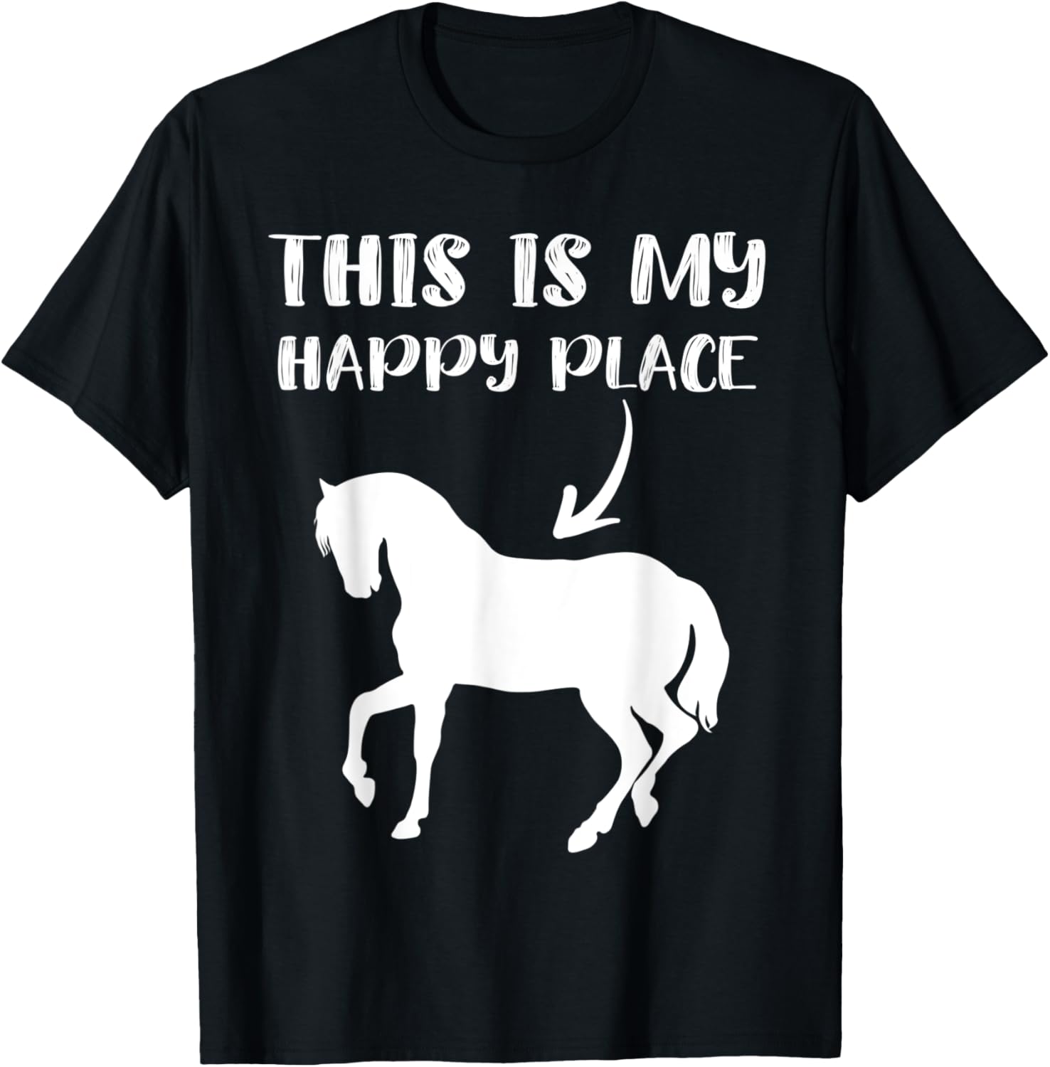 This Is My Happy Place, Cute Horse Tee for Animal Lovers