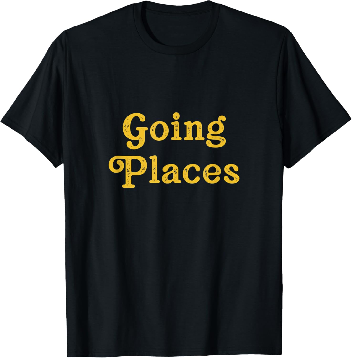 Going Places - distressed yellow