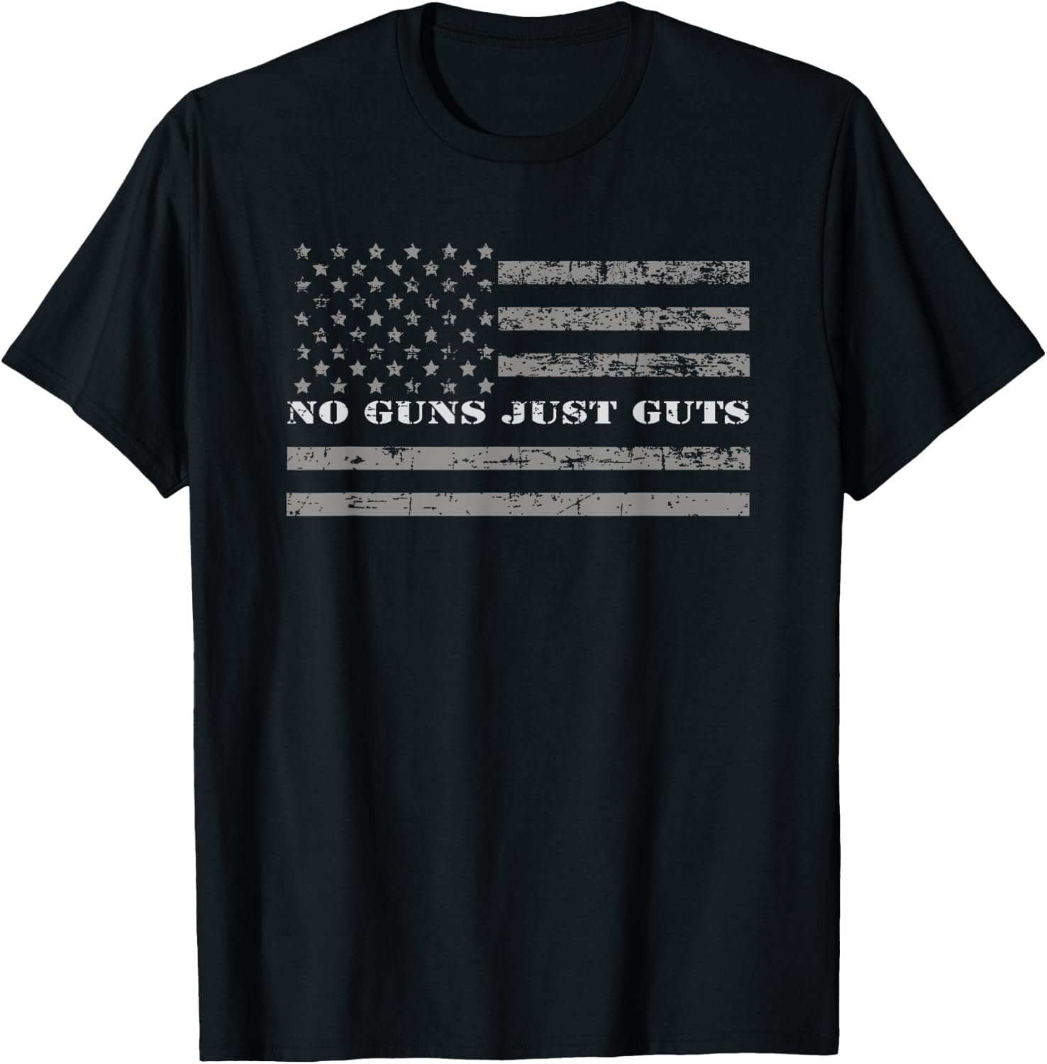 No Guns Just Guts Correctional Officer Flag T Shirt