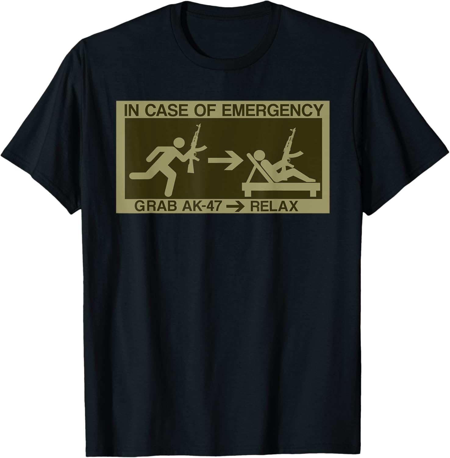 Emergency Prepper Tees Funny Prepper Survivalist Emergency Ak 47 Rifle
