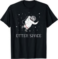 Otter Space Funny Astronaut Shirt Cute Pun tShirt kids women