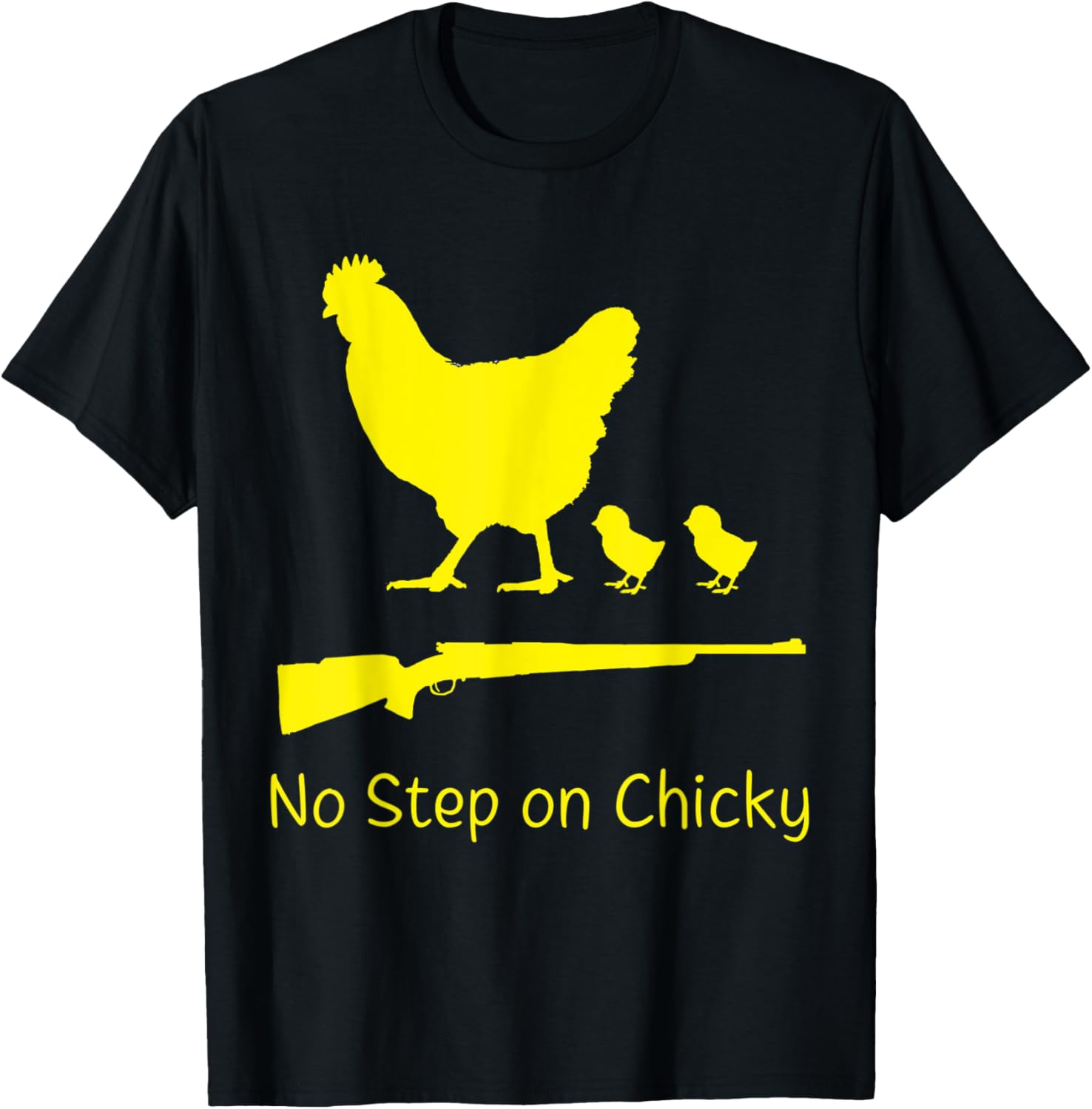 No Step On Chicky Libertarian Rifle Gadsden Flag Chicken Gun