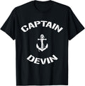 Sailing Boat Captain Devin Personalized Boating Name