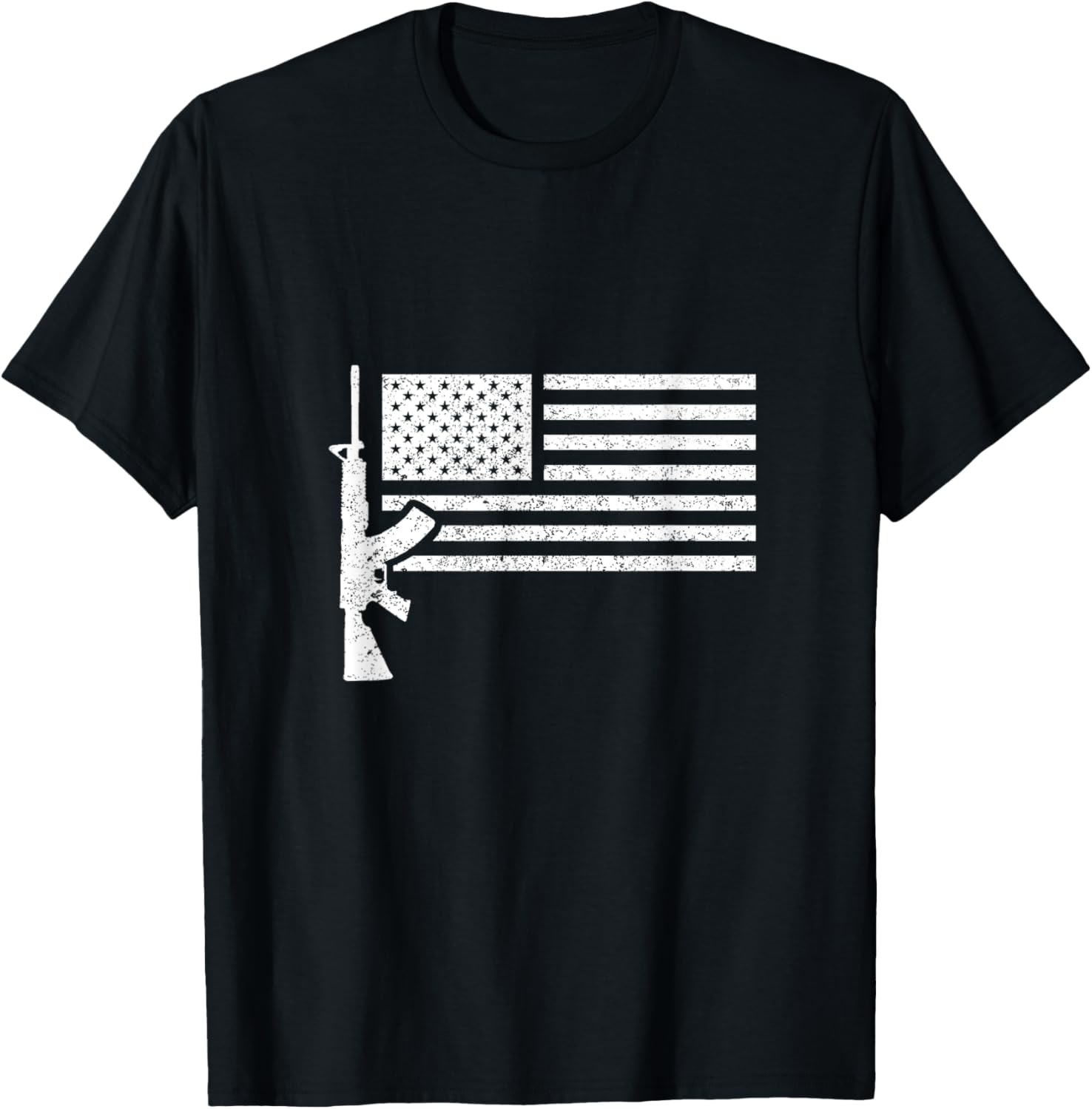 American Flag Ar 15 Assault Rifle Usa Flag Gun Women Men