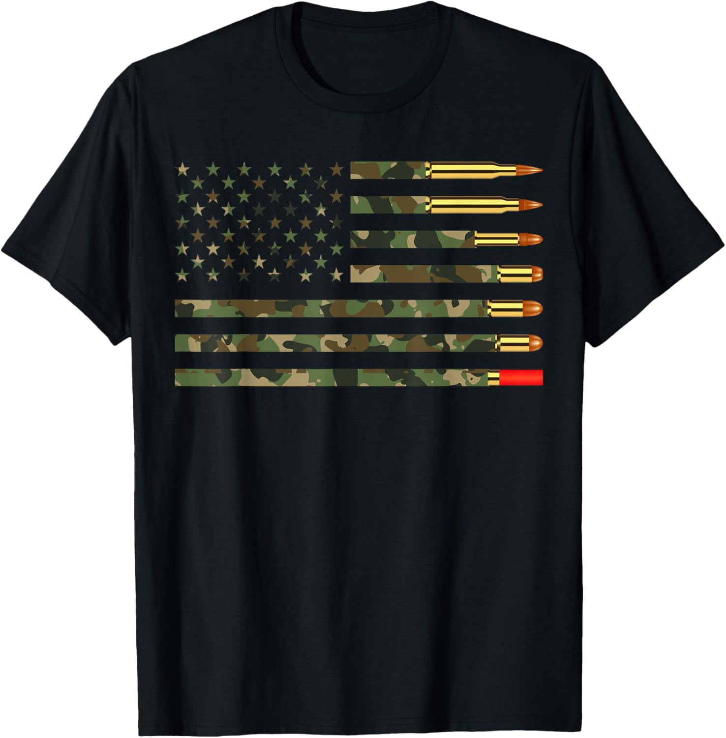 Gun Enthusiast July 4Th Ammo Camo Flag Gun Owner Ammunition
