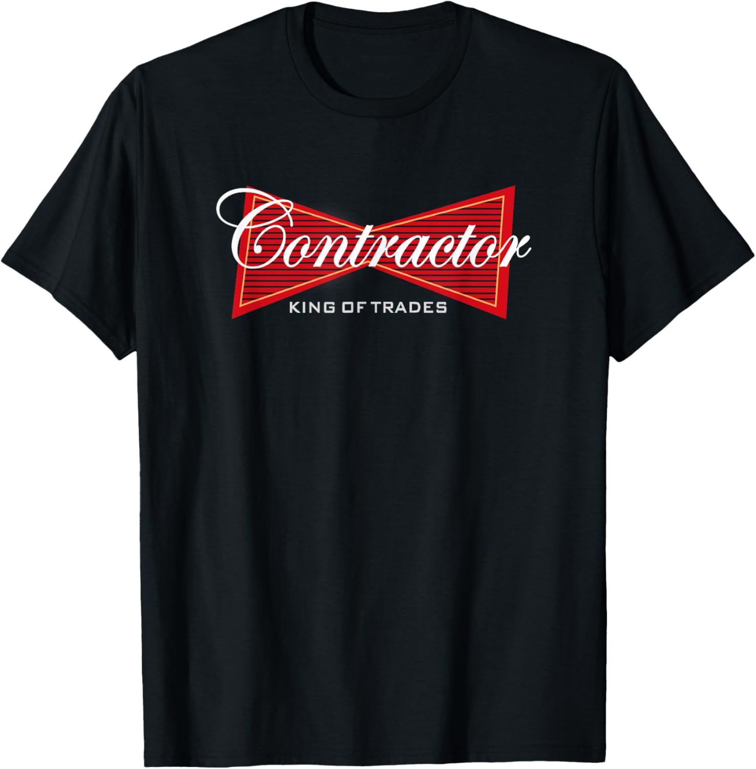 General Contractor Men S Black Fit Crew Neck