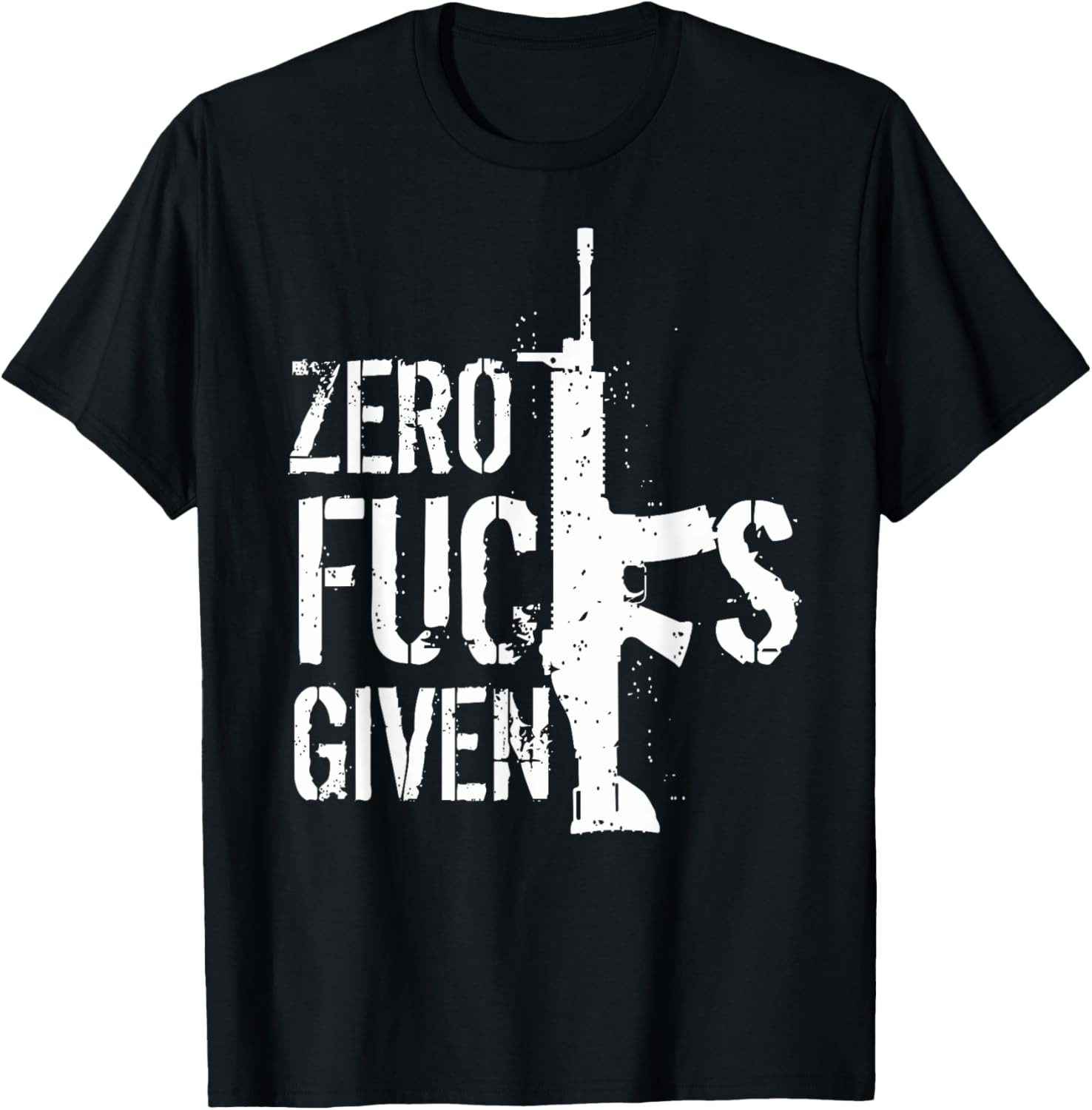 Zero Fucks Given Gun Tshirt
