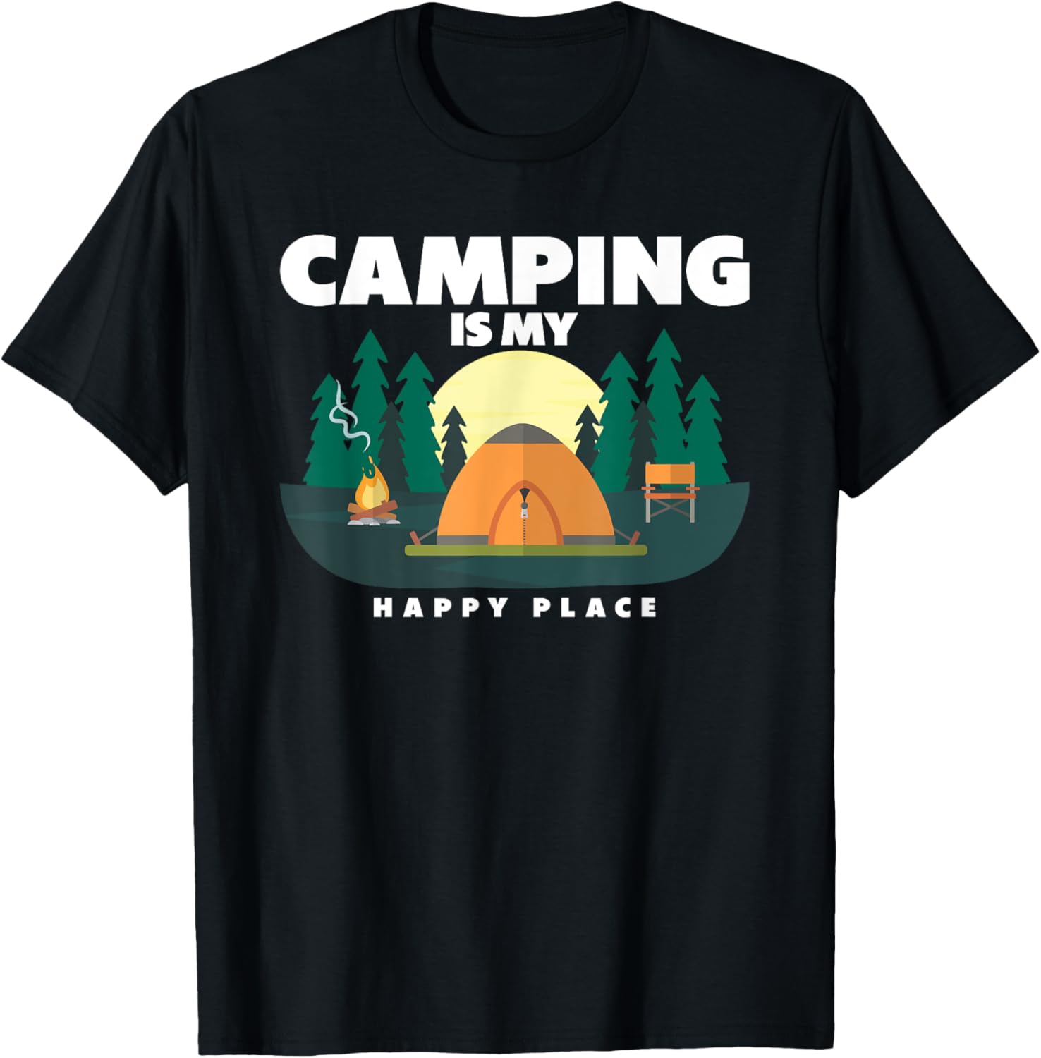 Camping Is My Happy Place Sunset Tent
