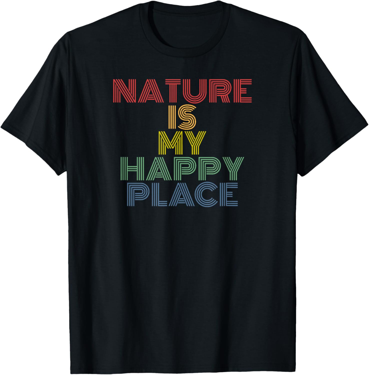 Nature Is My Happy Place hiking camping mountains retro