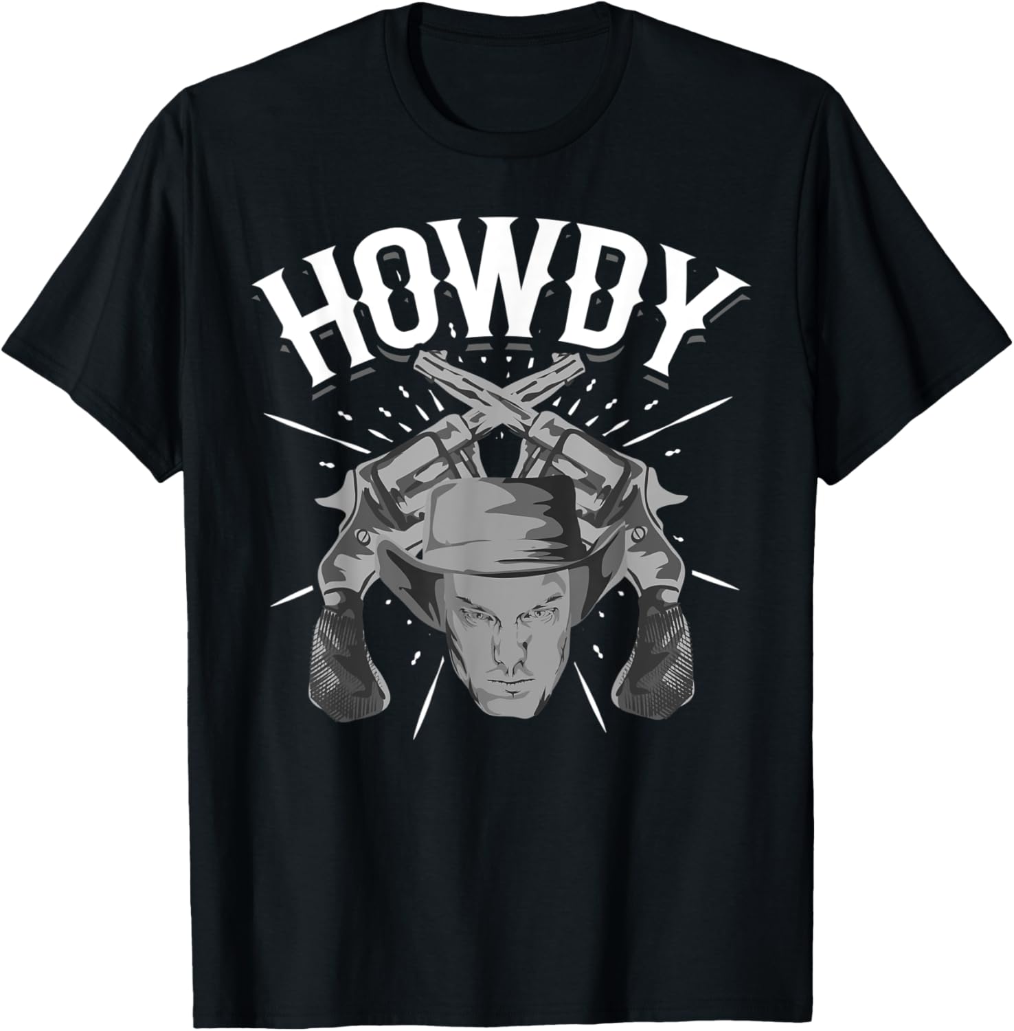Howdy Western Cowboy Hat Guns Country Cowboy