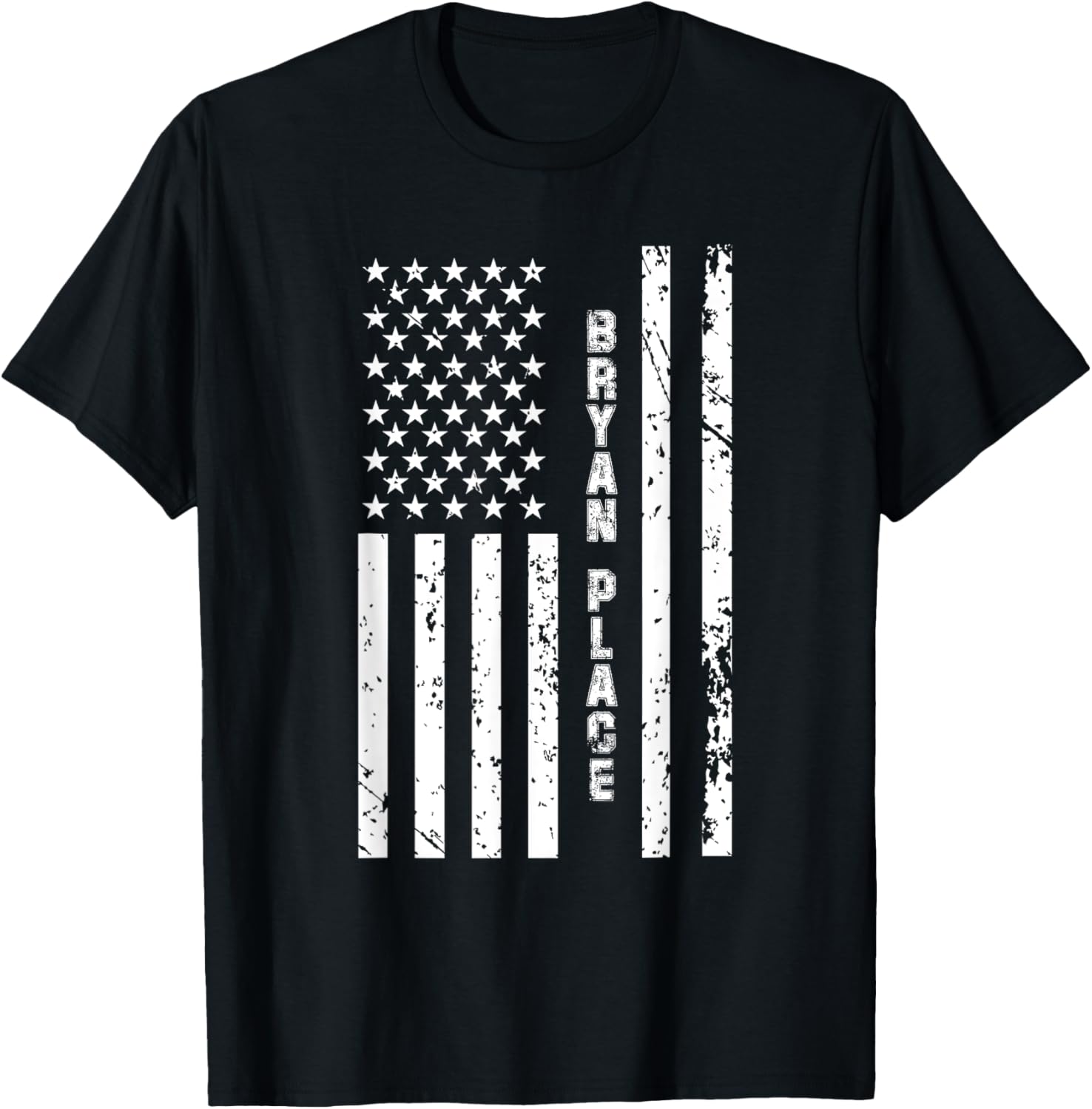Bryan Place United States Distressed US Flag