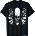Skeleton Skull T Shirt Double Gun Revolvers Skull Head Arrr