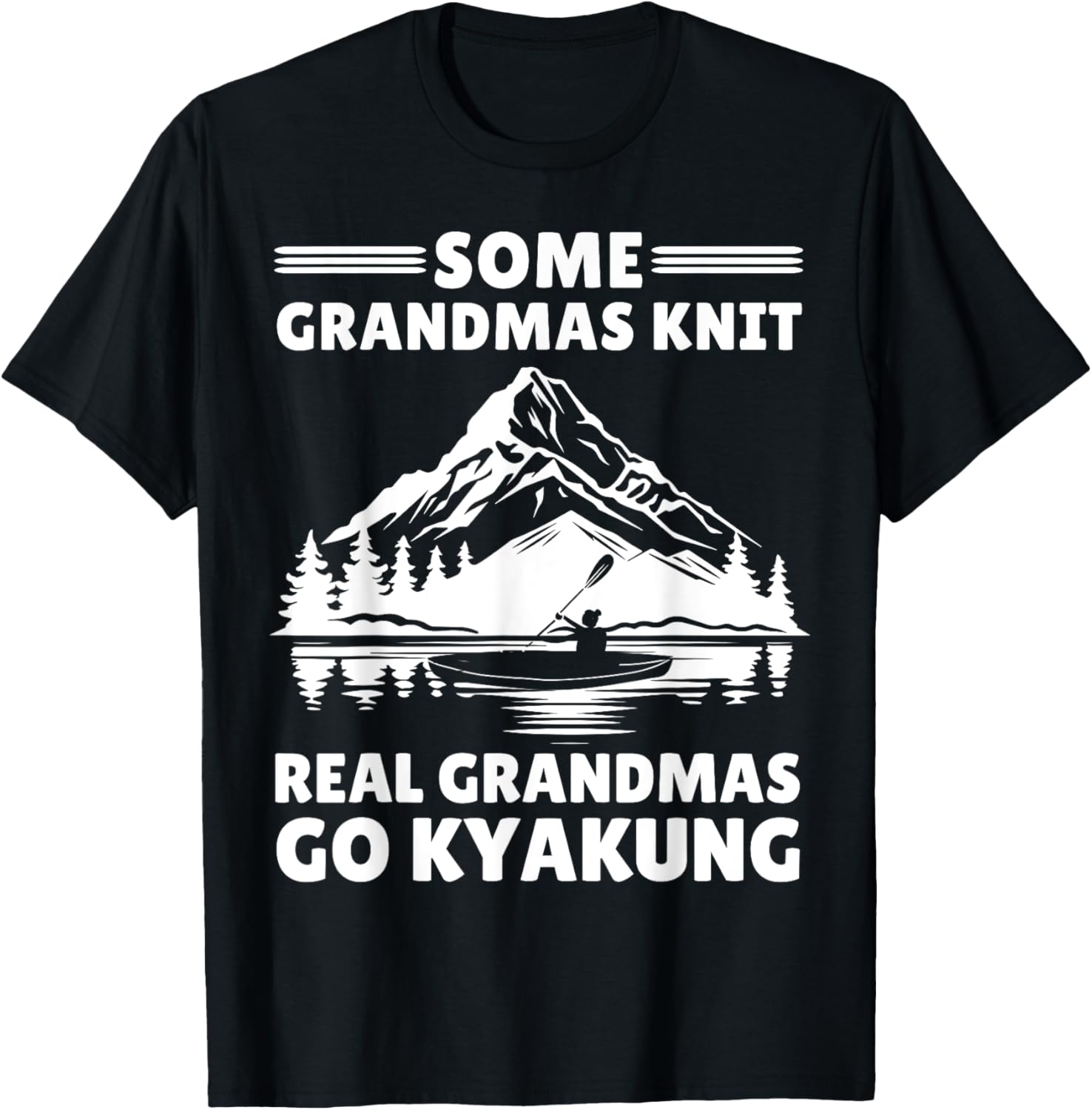 Retro Kayaking Grandma Mom Kayaker Boating Kayak Boating