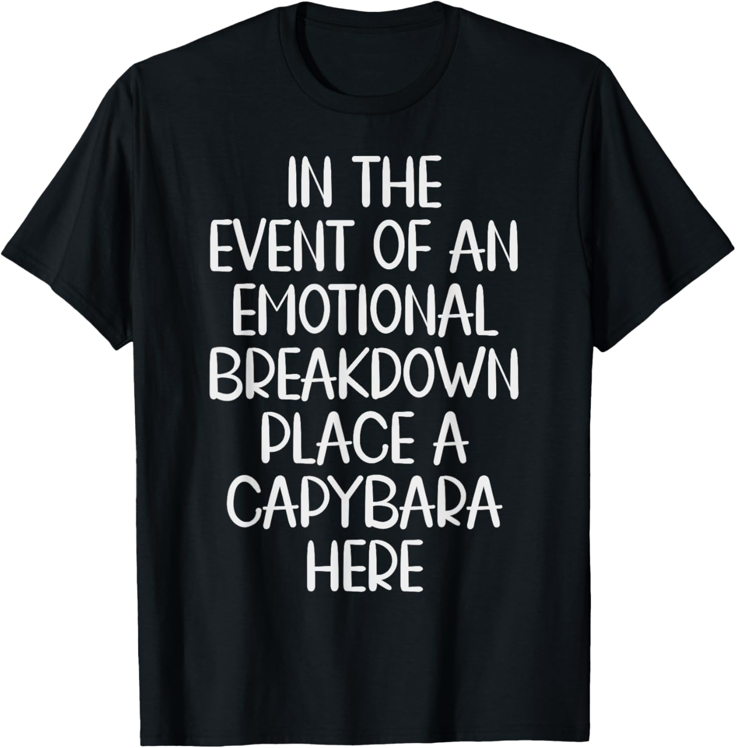 In The Event of An Emotional Breakdown Place Capybara Here
