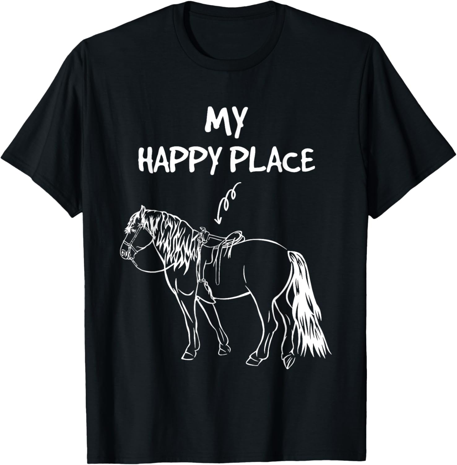 My Happy Place Horses Lover Riding Horse Equestrian Gift