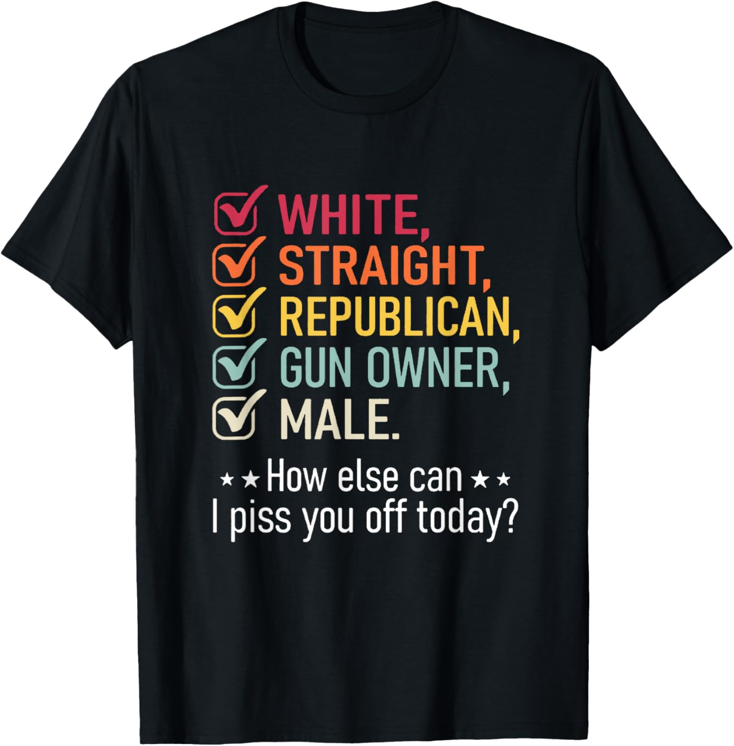 White Straight Republican Gun Owner Male How Else Can I Piss
