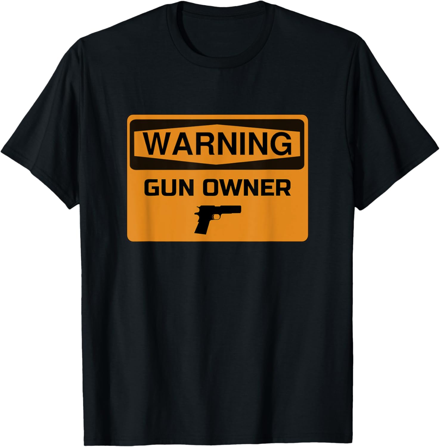 Warning Gun Owner Tee Shirt Handgun T Shirt