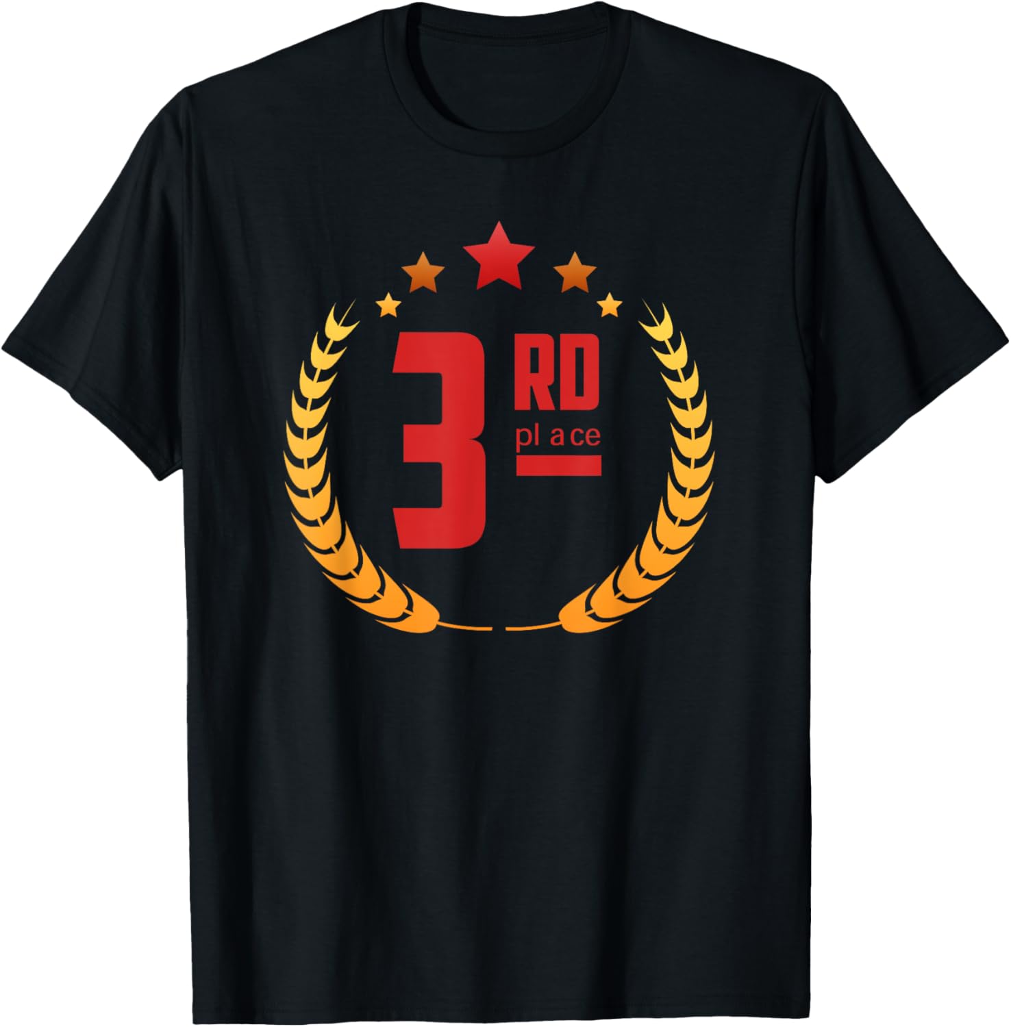3rd Place Award T-Shirt Cool Trophy Championship Gift Tee
