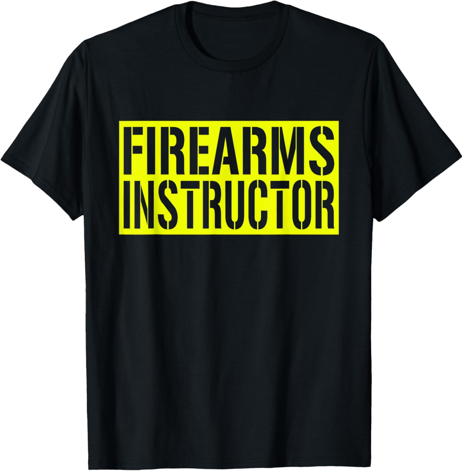 Firearms Instructor Shirt Yellow 2 Sided Print Gun Safety