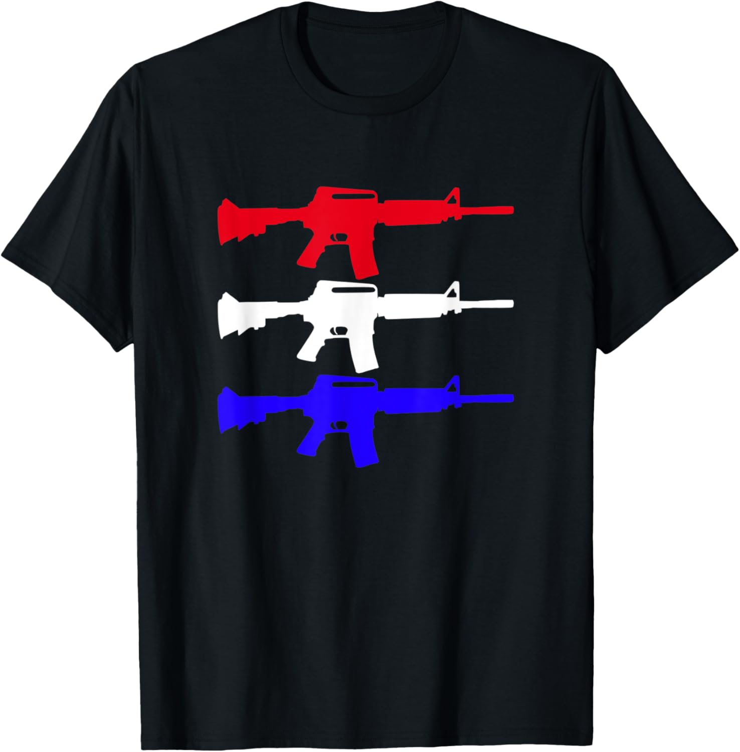 Red White Blue Ar 15 Shirt Patriotic American Gun Ar 15