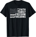 Faith Family Freedom Firearms Pro God Guns American Flag