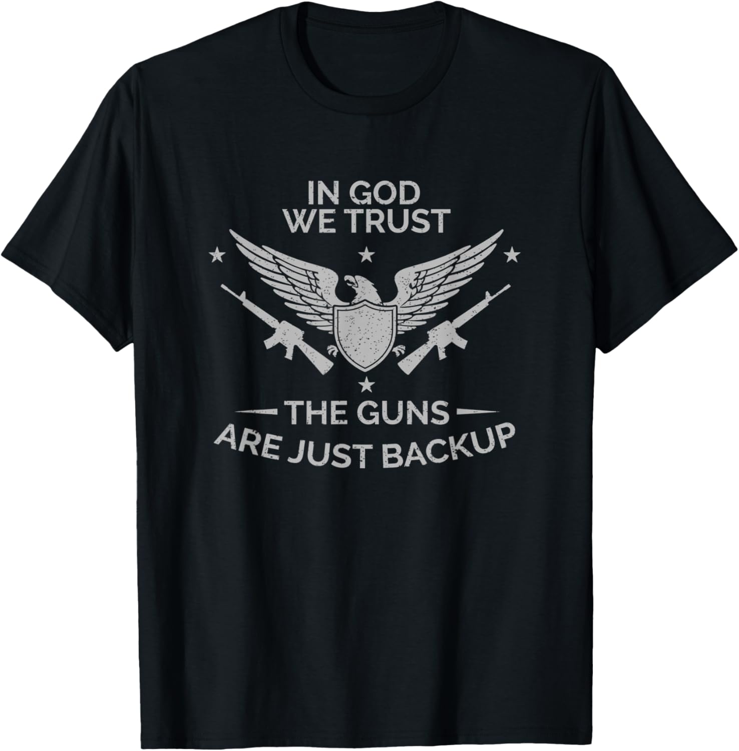 God Guns Shirt Patriotic Men In God We Trust Pro Gun