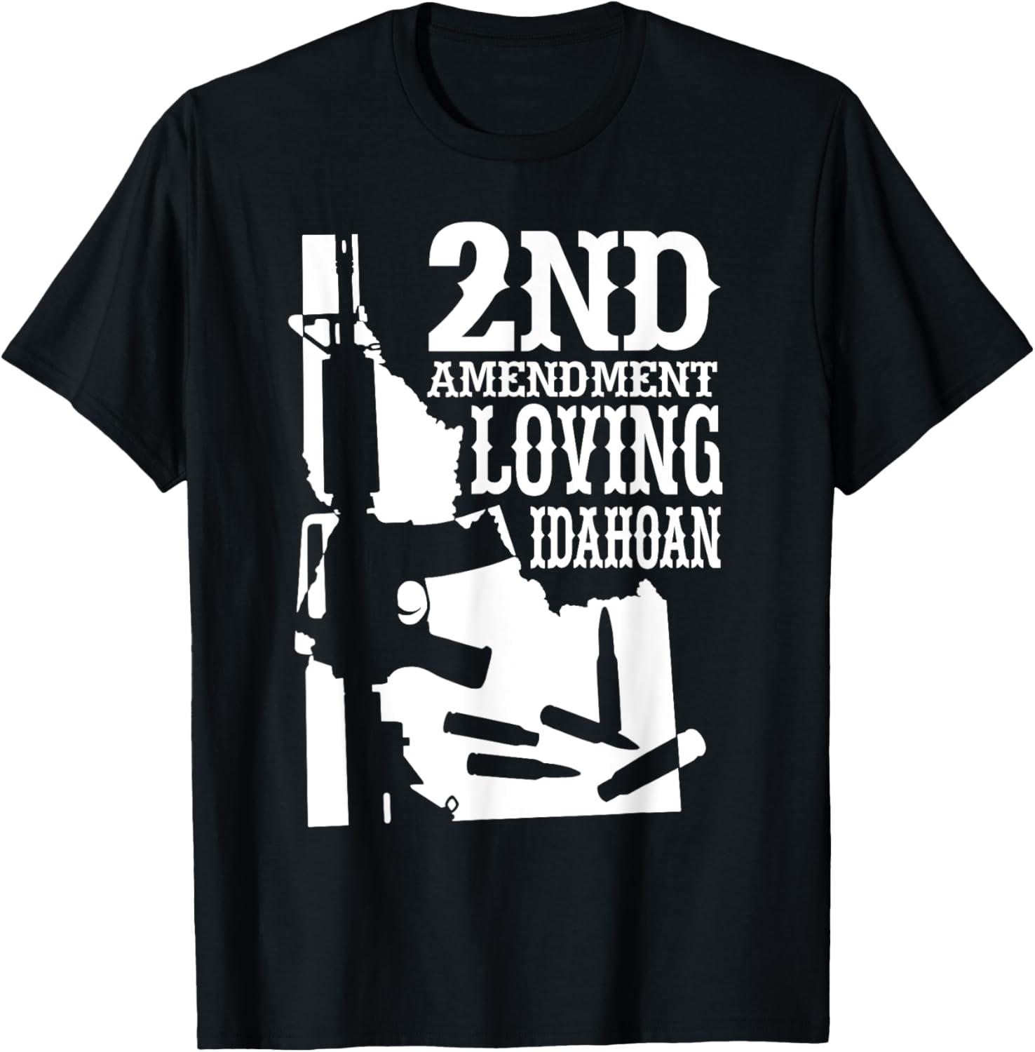 2Nd Amendment Loving Idaho Ar 15 Gun T Shirt
