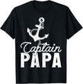 Funny Captain Papa Pontoon Boat Anchor Lake Fishing