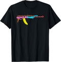 Ice Cream Ak Patriotism Us Veterans Gun Art T Shirt Men Women