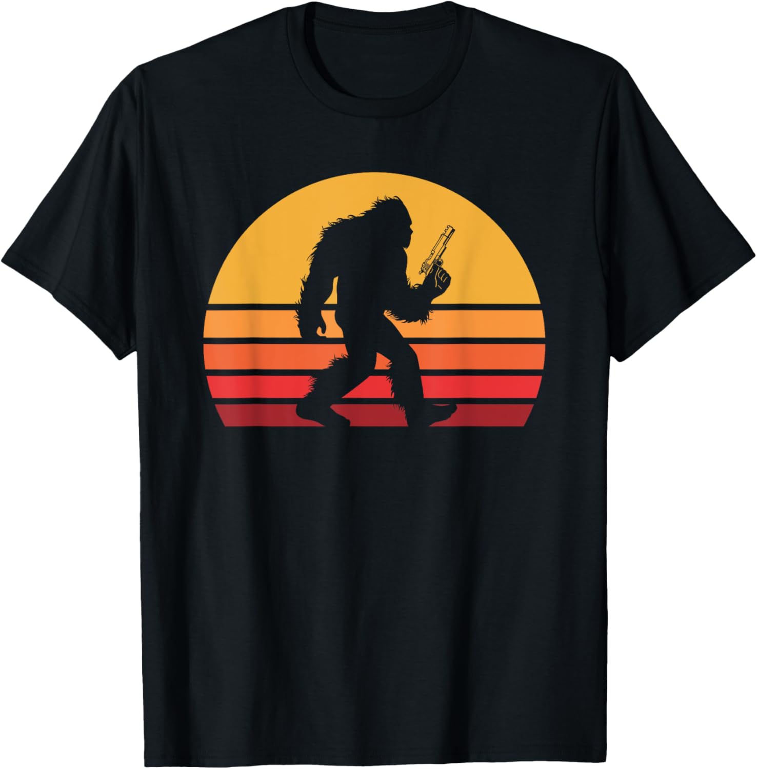 Retro Bigfoot With Gun 2Nd Amendment Firearm Sasquatch
