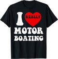Funny Motorboating I Love Motor Boating Heart Speedboat