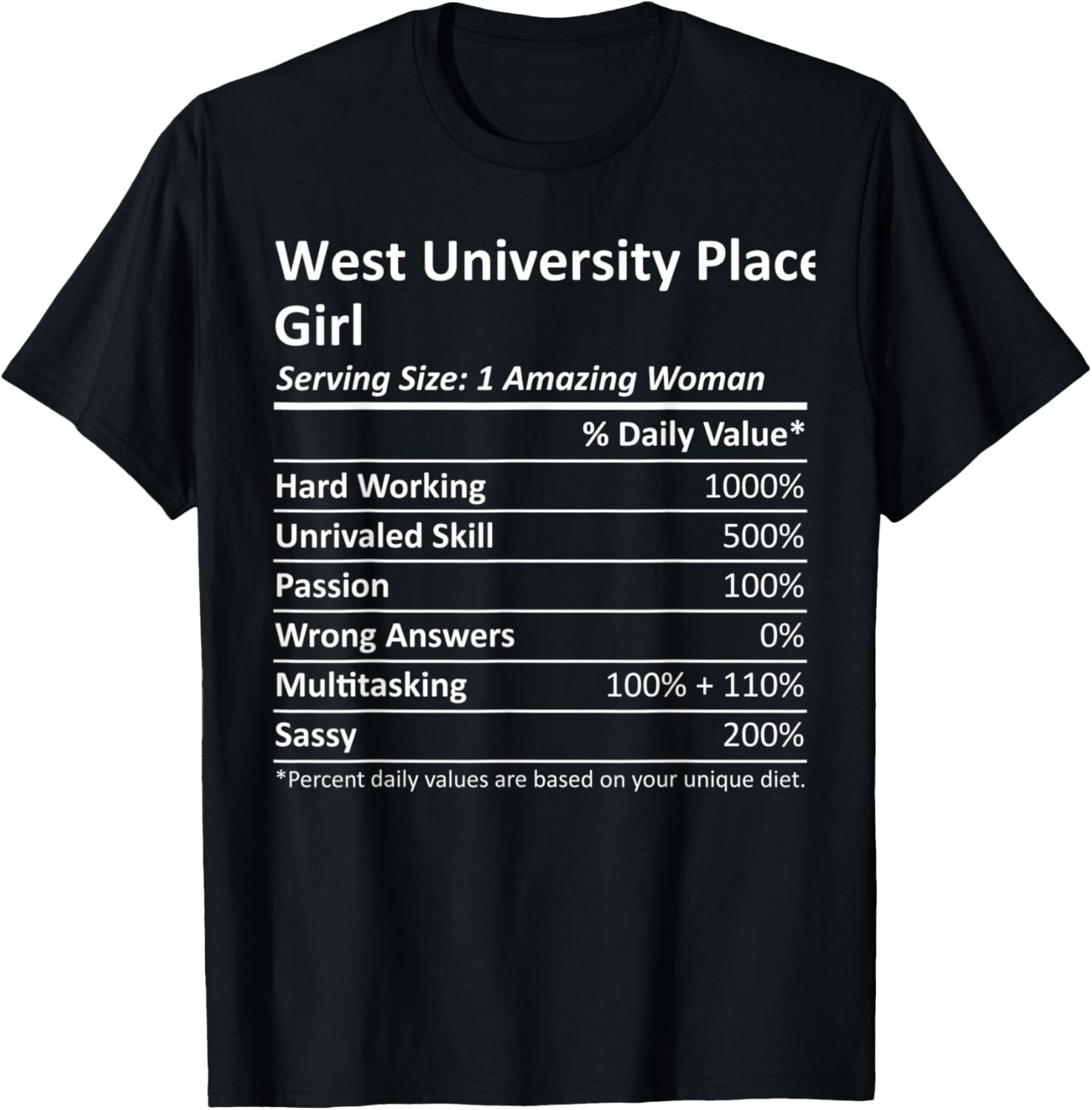 WEST UNIVERSITY PLACE GIRL TX TEXAS Funny City Home Gift