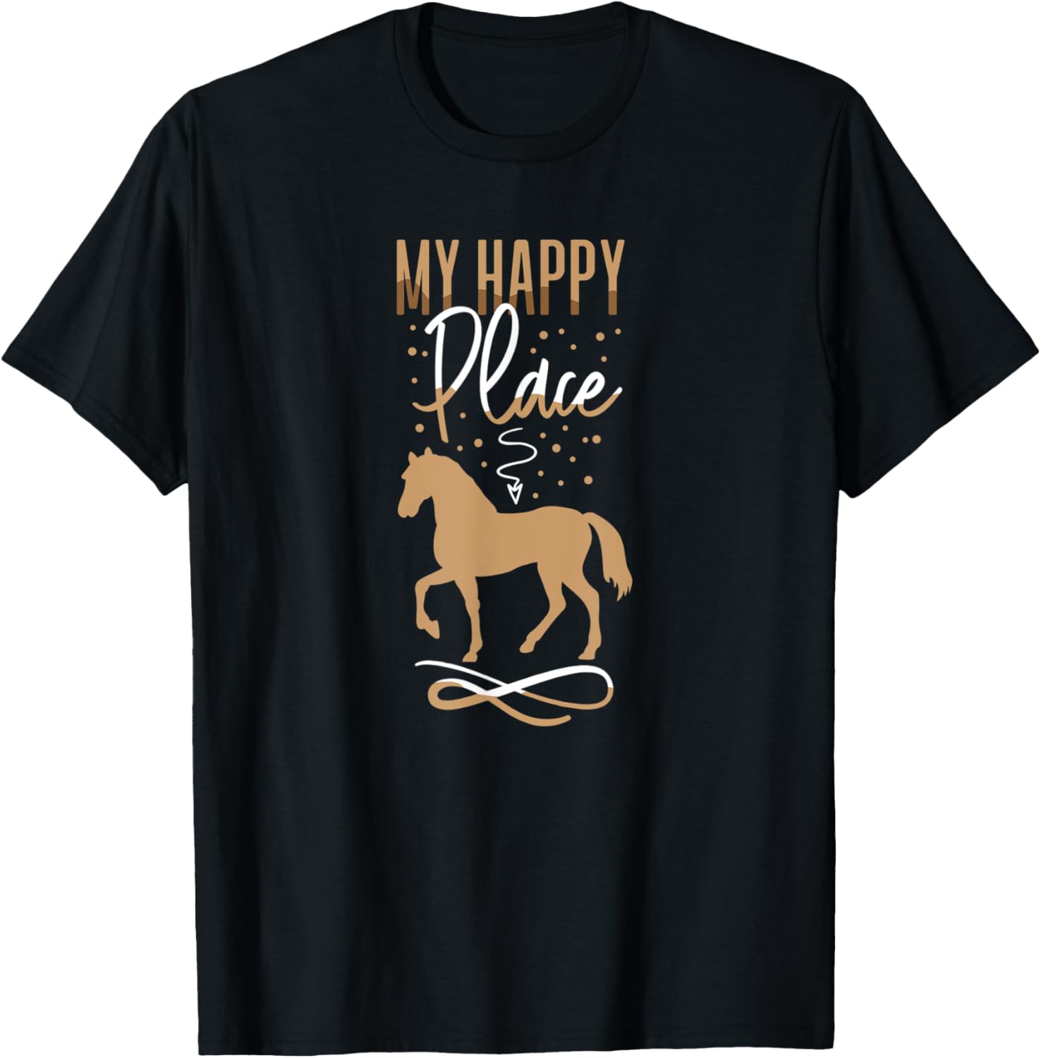My Happy Place Shirt Women Horseback Riding Horse Lover Gift