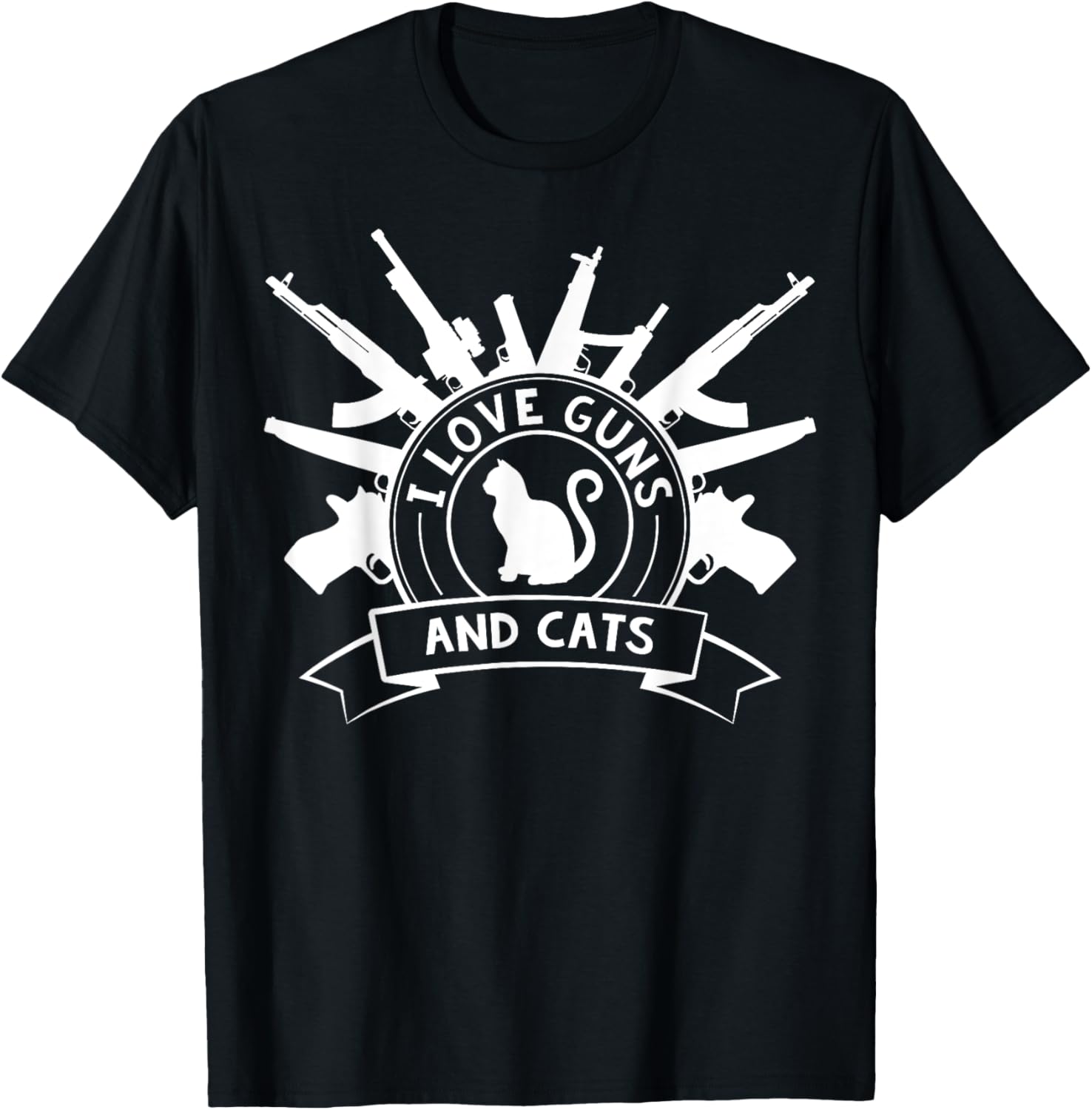 I Love Guns Cats 2Nd Amendment Gun Rights Cat Lovers