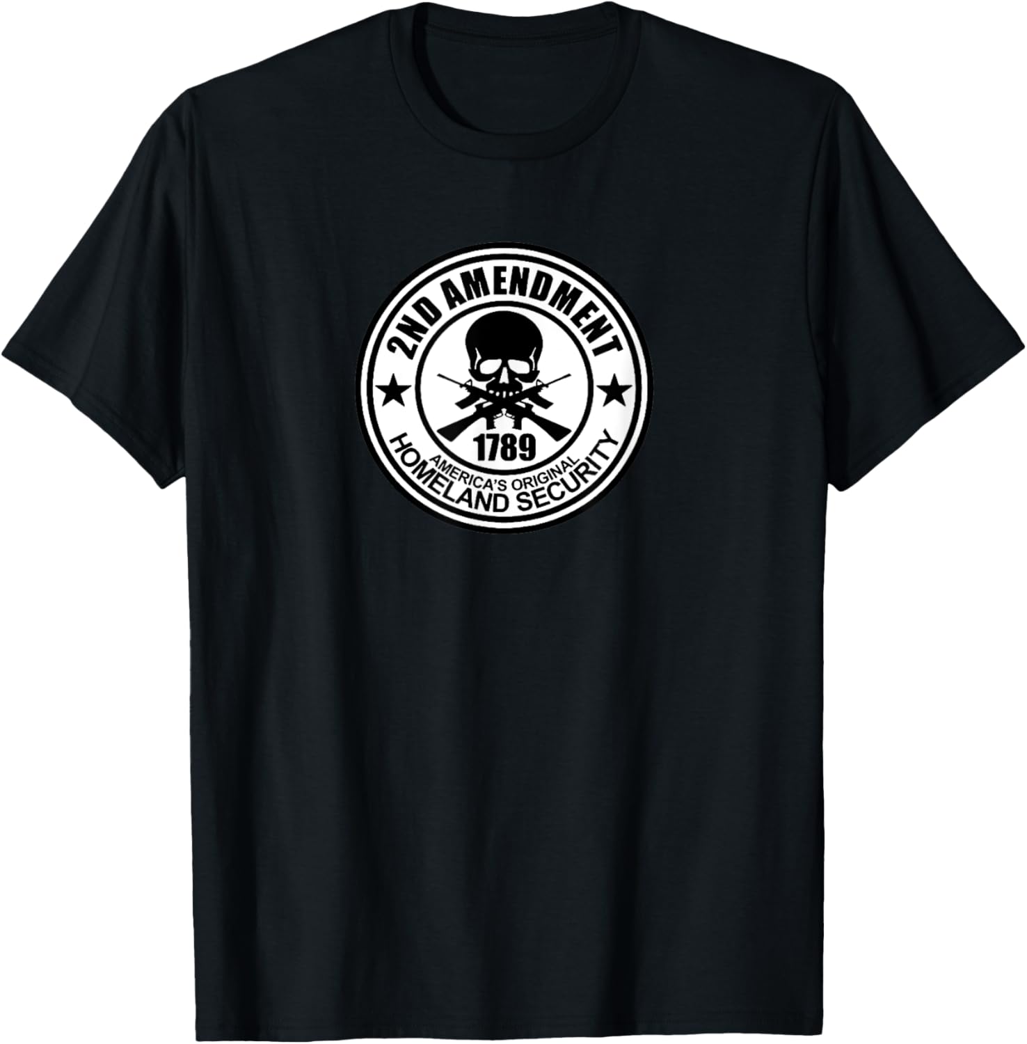 2Nd Amendment White Skull Bones