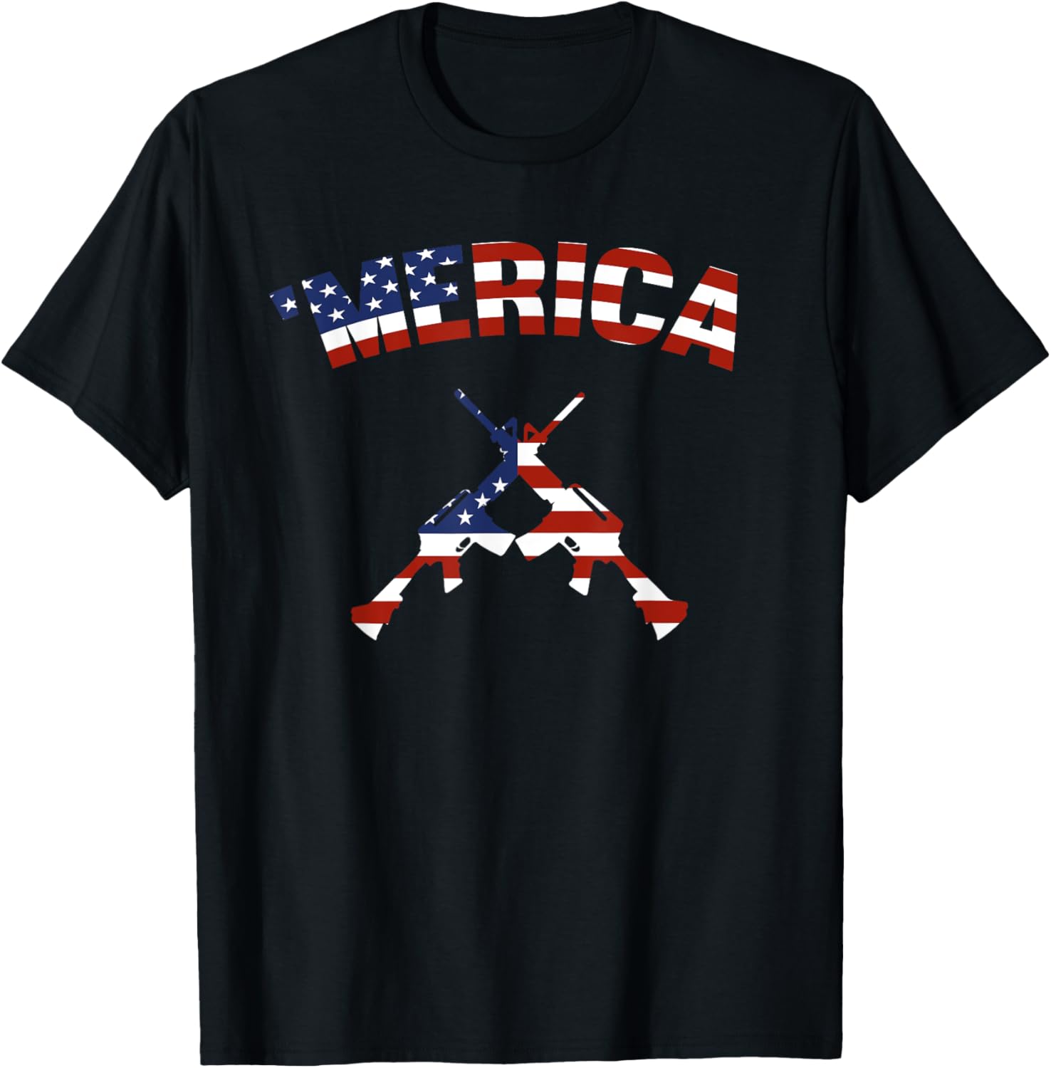 Merica American Flag Guns July 4Th Us Women Kids Men