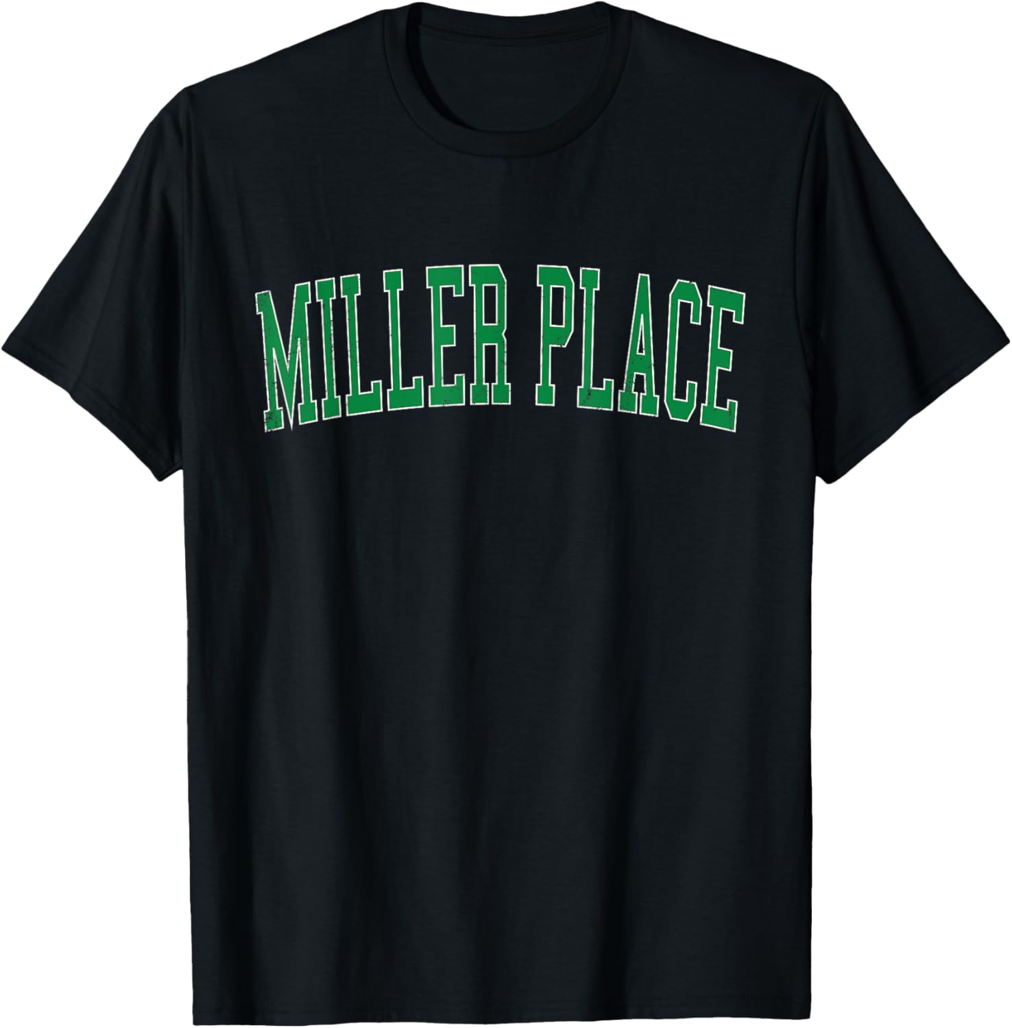 Vintage Miller Place NY Distressed Green Varsity Style