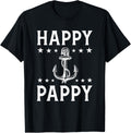 Happy Pappy Anchor Star Captain Grandpa Sailor Pontoon