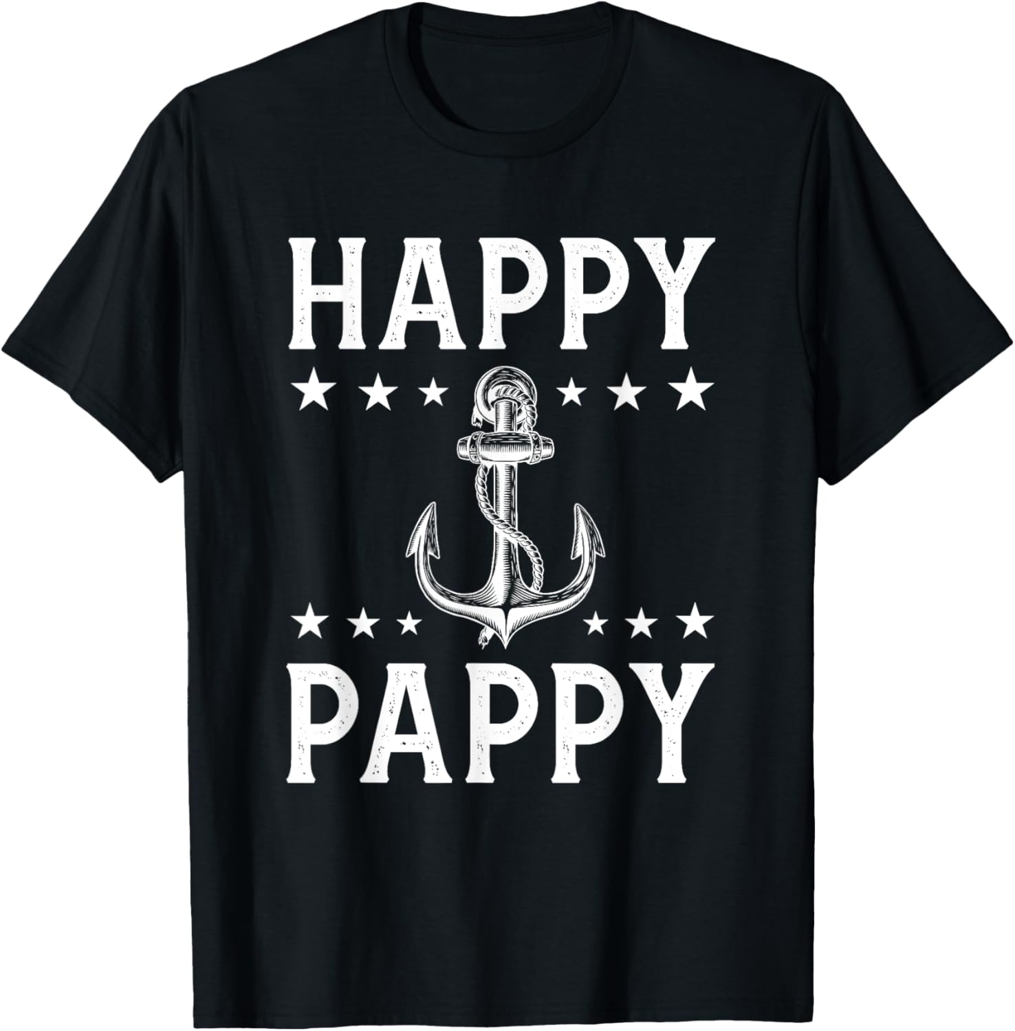 Happy Pappy Anchor Star Captain Grandpa Sailor Pontoon