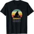 Serenity At Sea Vintage Sunset Sailboat