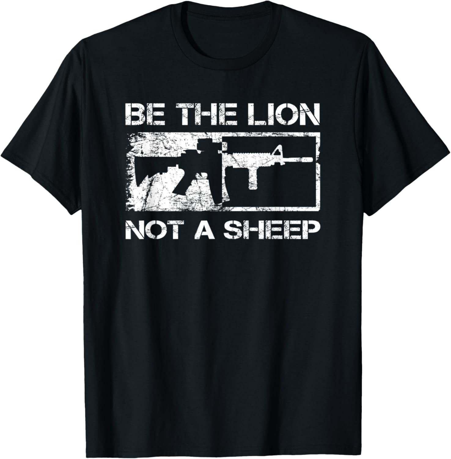 Be Lion Not A Sheep Pro Gun Usa Gun Flag Ar15 Rifle