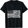 Beer Bacon Motorcycles Guns Freedom America T Shirt