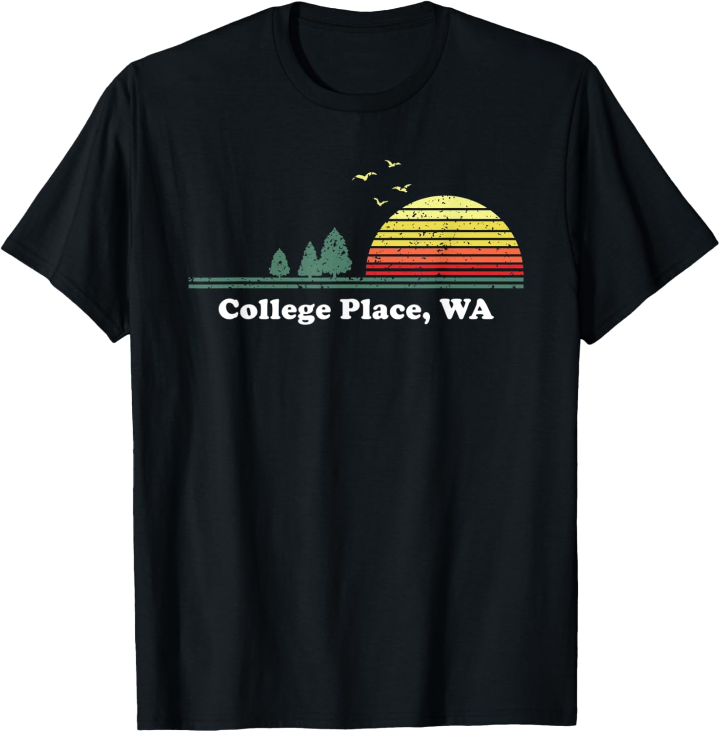 Vintage College Place, Washington Home Souvenir Print